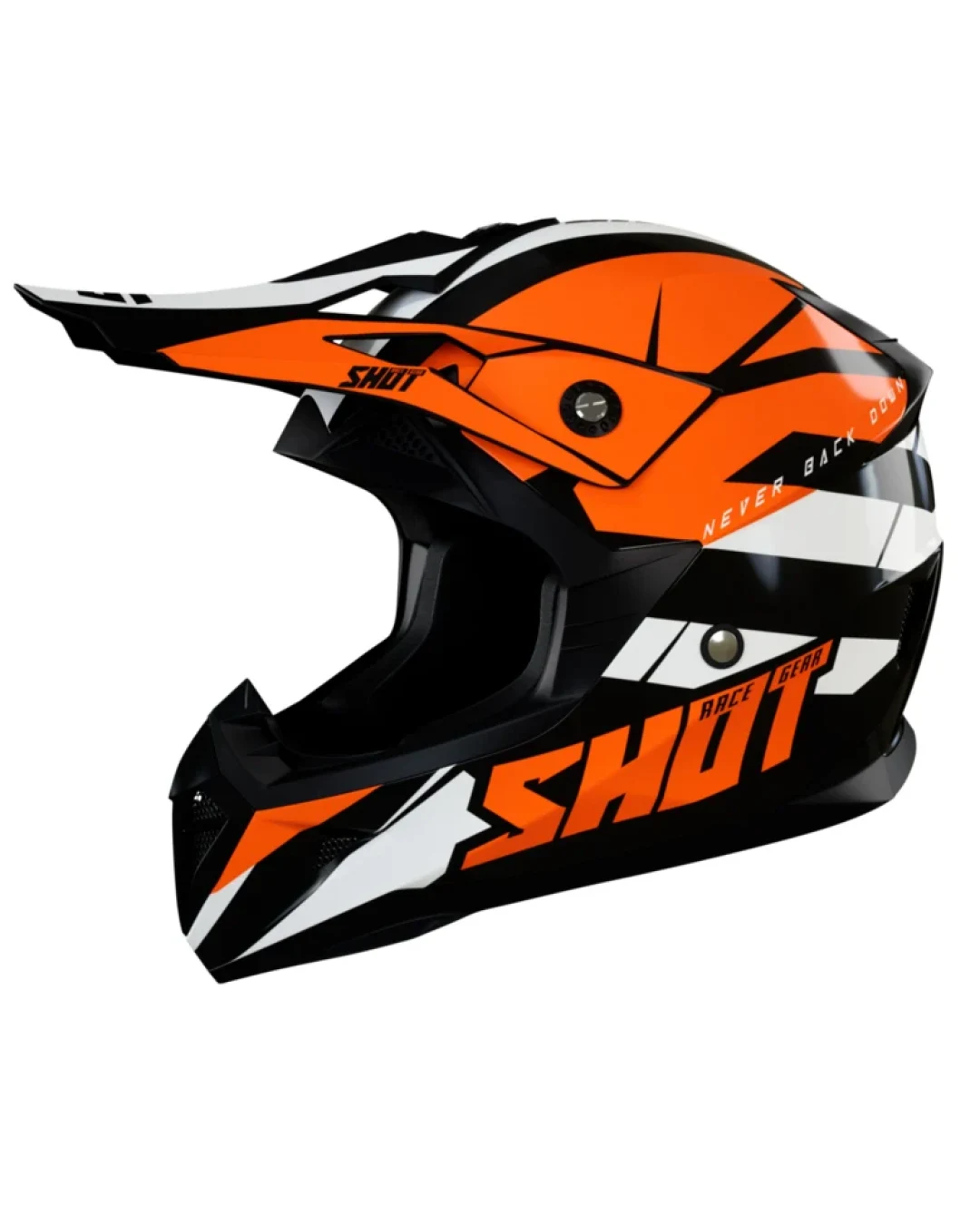 Мотокрос каска SHOT Pulse Revenge Black Orange White Glossy