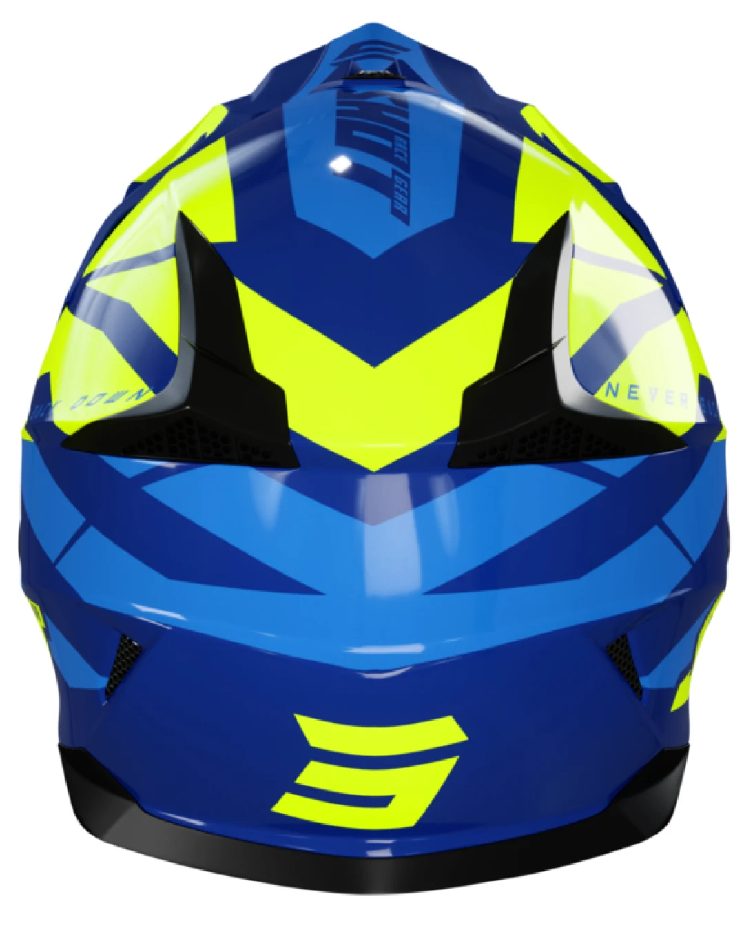 Мотокрос каска SHOT Pulse Revenge Navy Neon Yellow Blue Glossy