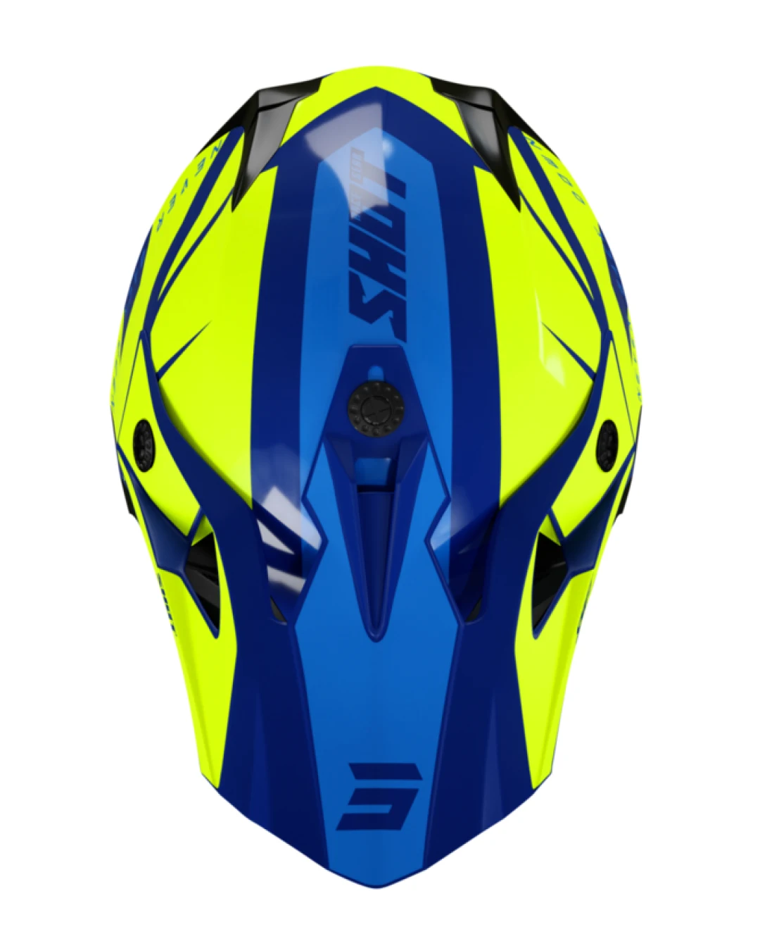 Мотокрос каска SHOT Pulse Revenge Navy Neon Yellow Blue Glossy