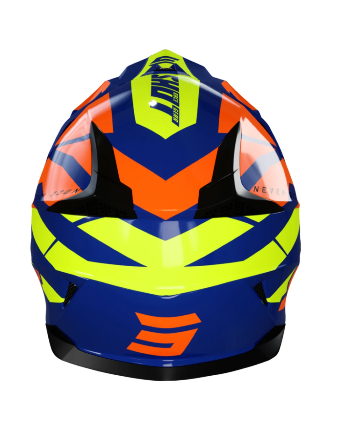 Мотокрос каска SHOT Pulse Revenge Navy Orange Neon Yellow Glossy