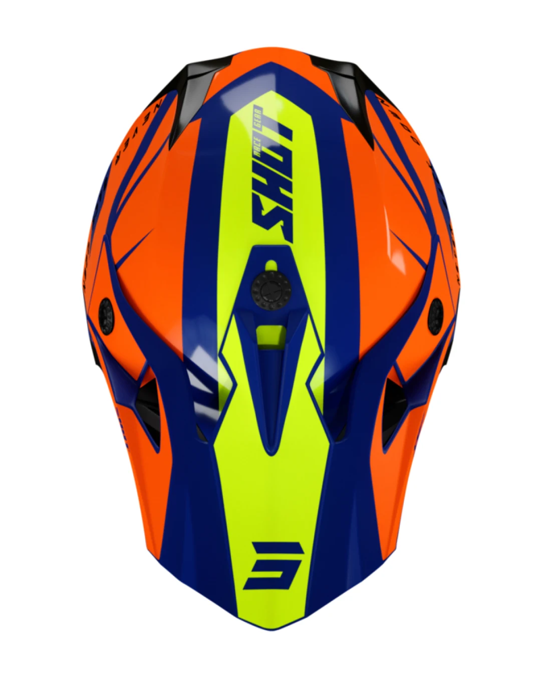 Мотокрос каска SHOT Pulse Revenge Navy Orange Neon Yellow Glossy