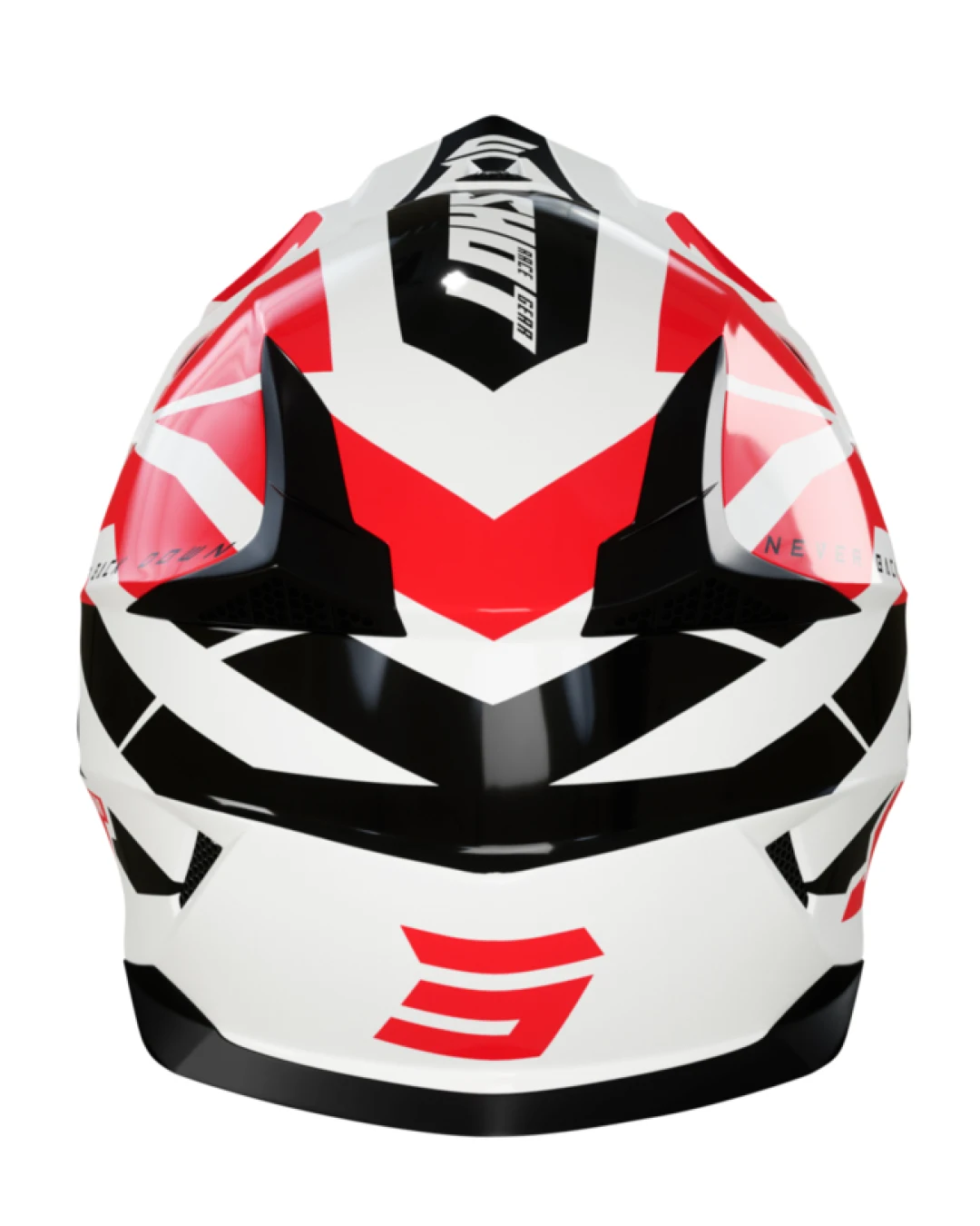 Мотокрос каска SHOT Pulse Revenge White Red Black Glossy