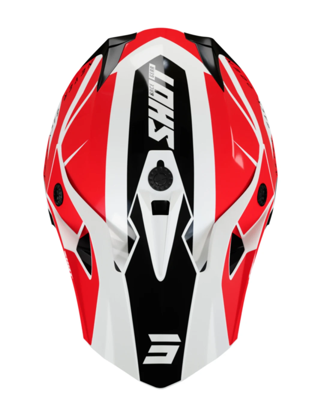 Мотокрос каска SHOT Pulse Revenge White Red Black Glossy