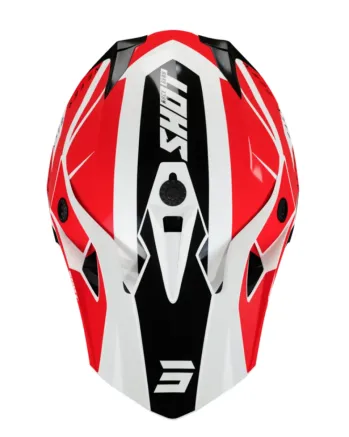 Мотокрос каска SHOT Pulse Revenge White Red Black Glossy