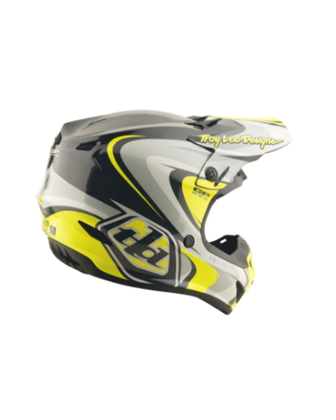 Mотокрос каска TROY LEE DESIGNS GP Pro Crossover - Grey/Yellow