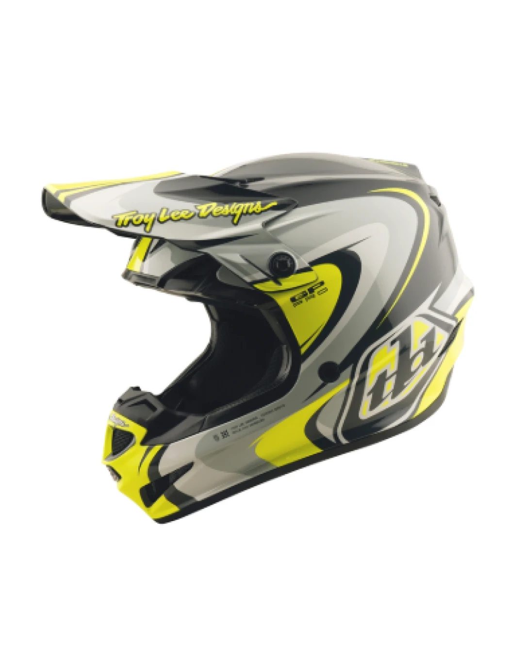 Mотокрос каска TROY LEE DESIGNS GP Pro Crossover - Grey/Yellow