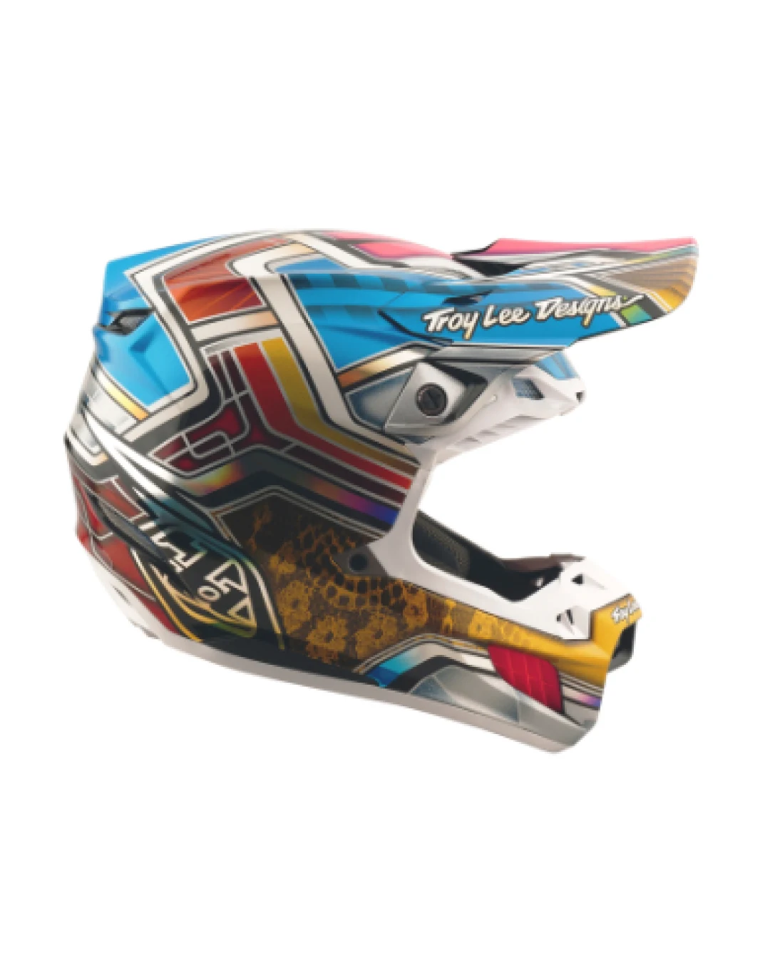 Mотокрос каска TROY LEE DESIGNS SE5 Carbon Lowrider - Grey/Multi