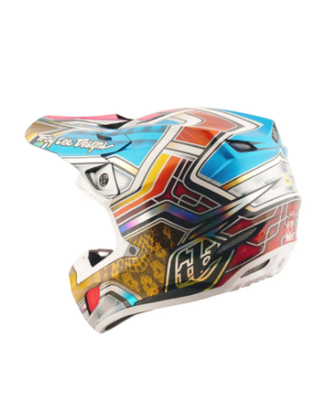 Mотокрос каска TROY LEE DESIGNS SE5 Carbon Lowrider - Grey/Multi