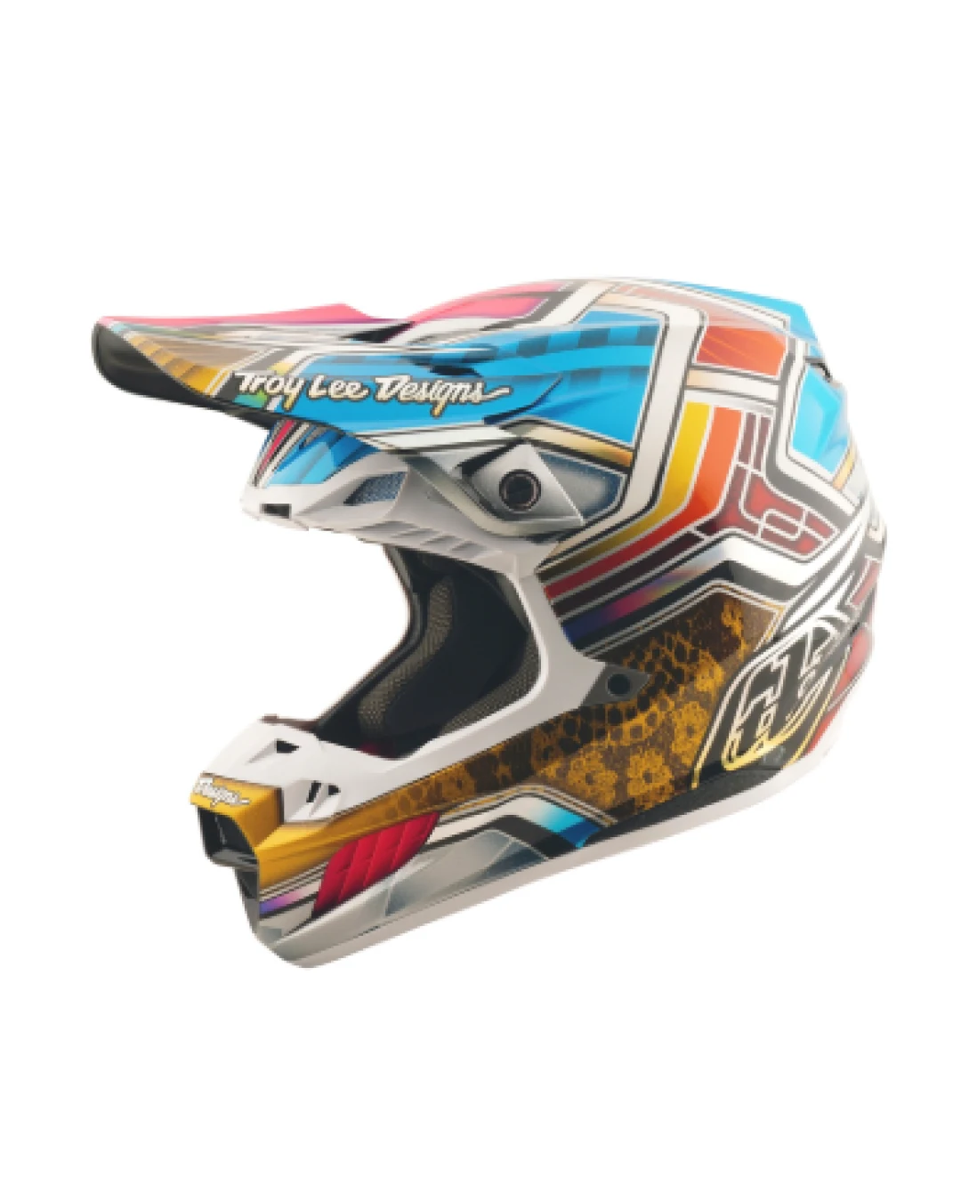 Mотокрос каска TROY LEE DESIGNS SE5 Carbon Lowrider - Grey/Multi