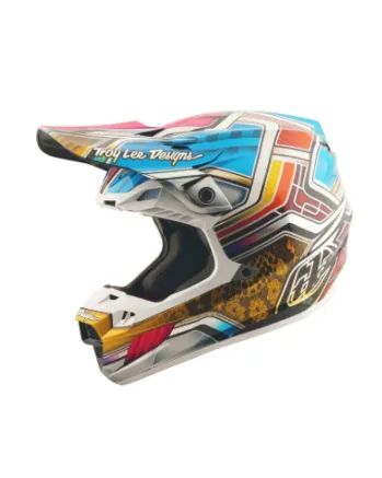 Mотокрос каска TROY LEE DESIGNS SE5 Carbon Lowrider - Grey/Multi