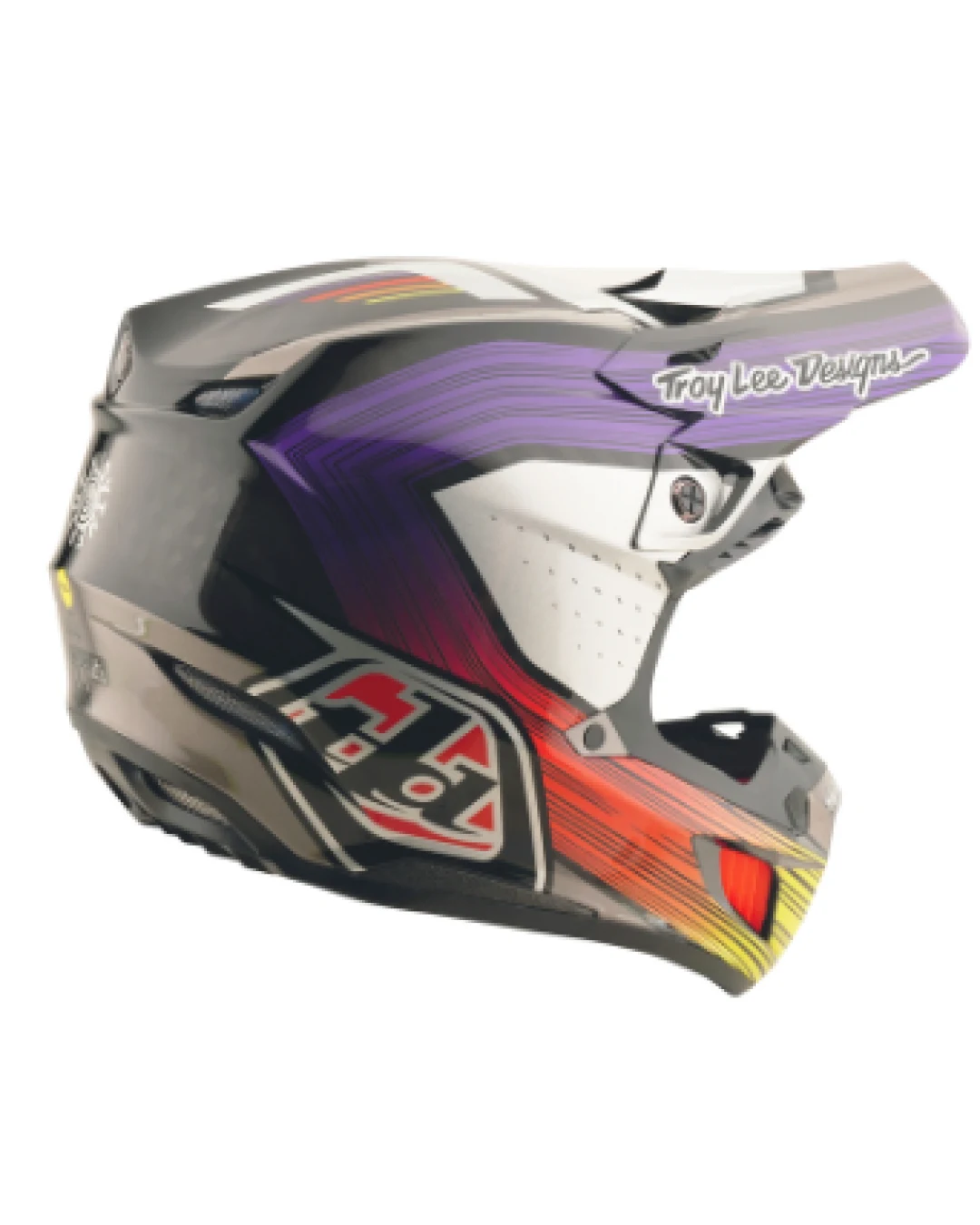 Mотокрос каска TROY LEE DESIGNS SE5 Carbon Stripes - Black/Violet