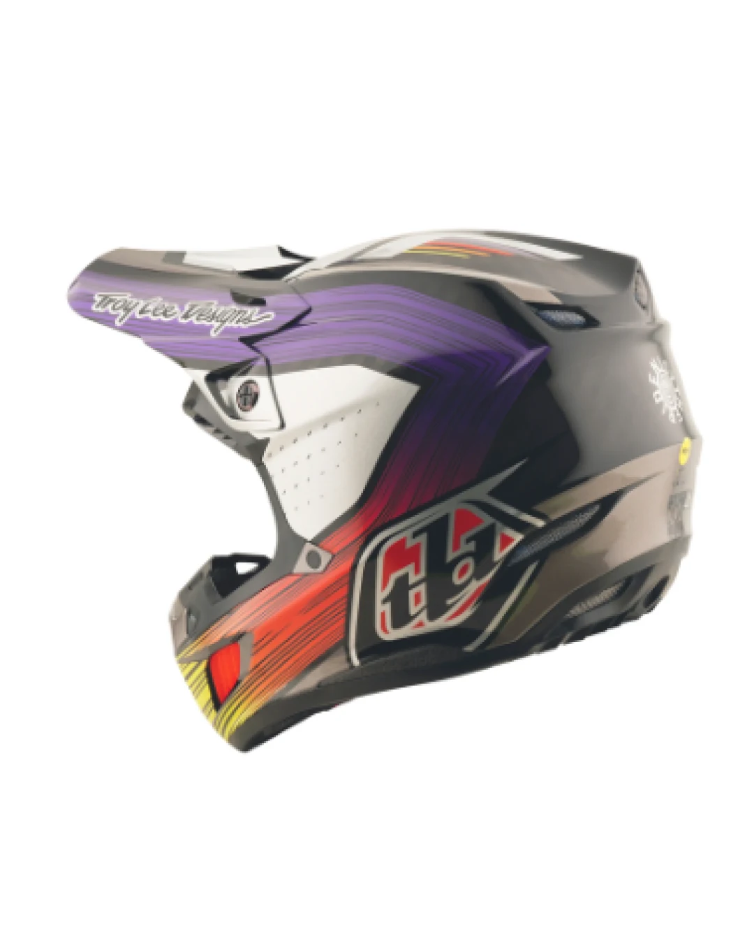 Mотокрос каска TROY LEE DESIGNS SE5 Carbon Stripes - Black/Violet