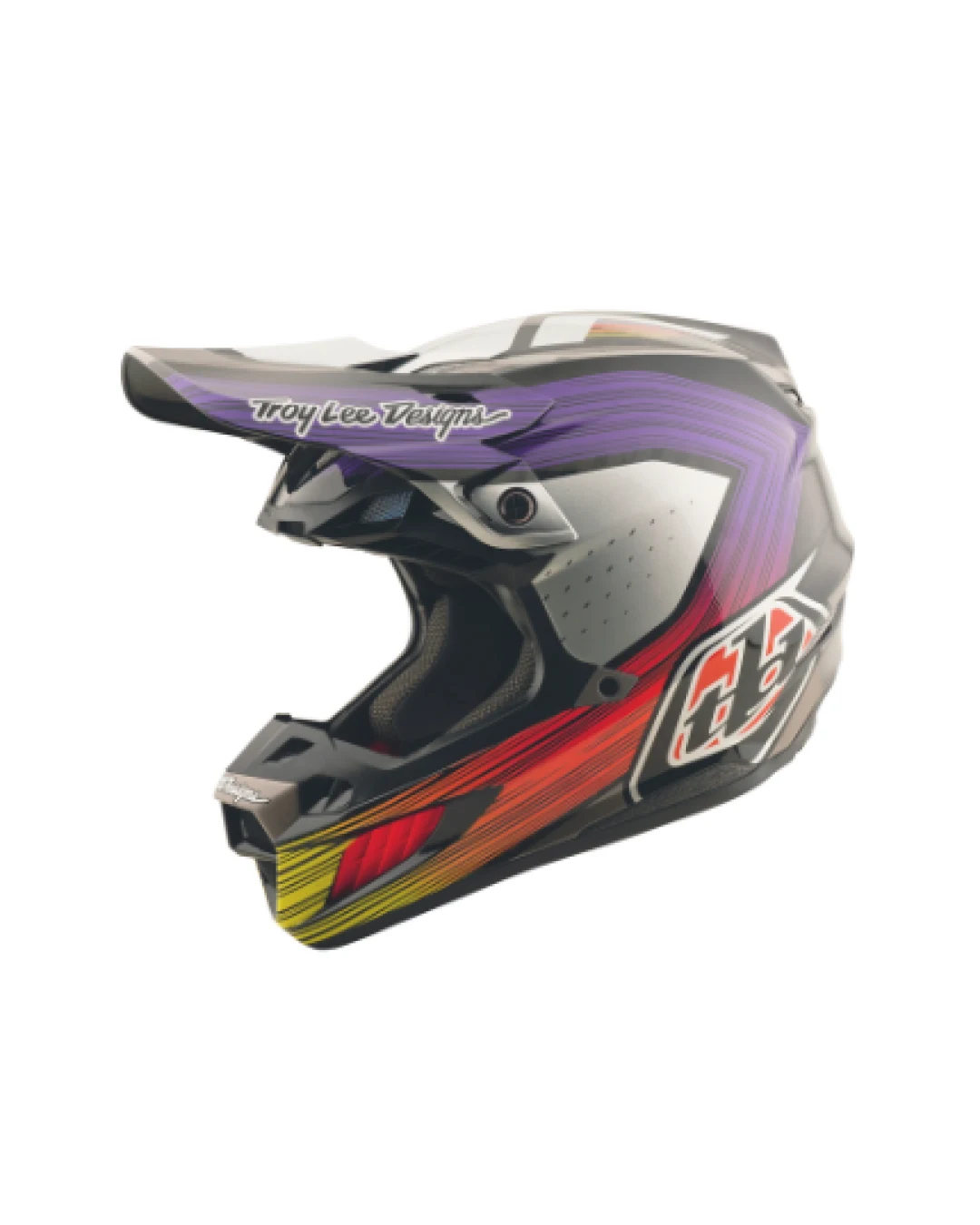 Mотокрос каска TROY LEE DESIGNS SE5 Carbon Stripes - Black/Violet