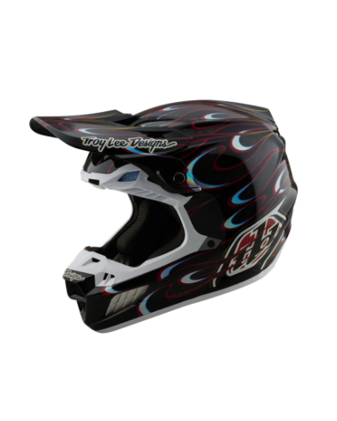 Mотокрос каска TROY LEE DESIGNS SE5 Carbon Torched - Black/Red