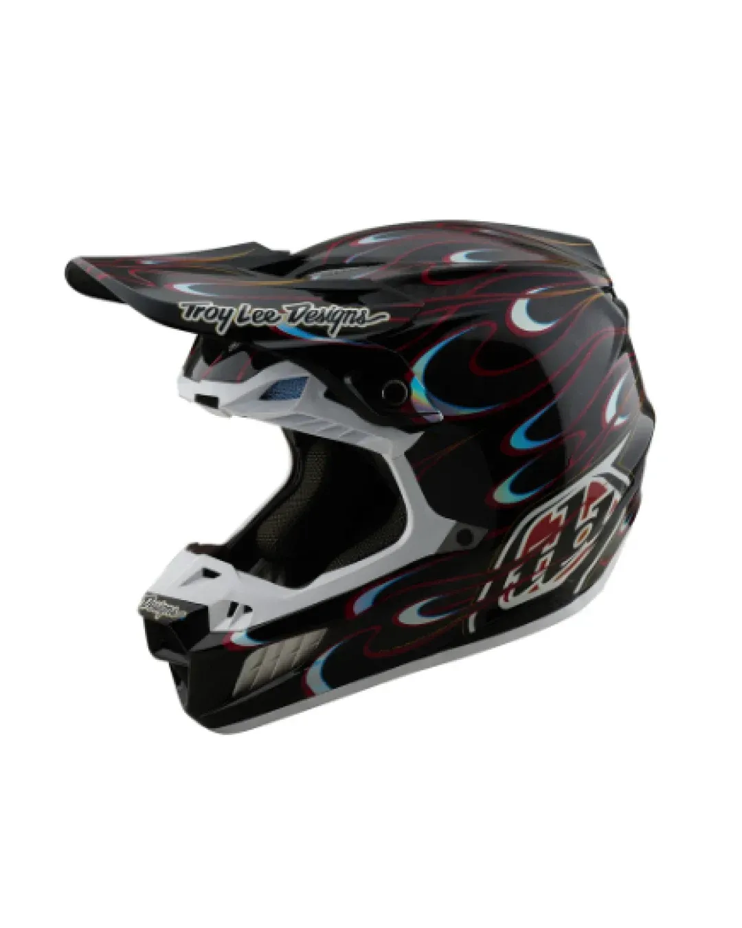 Mотокрос каска TROY LEE DESIGNS SE5 Carbon Torched - Black/Red