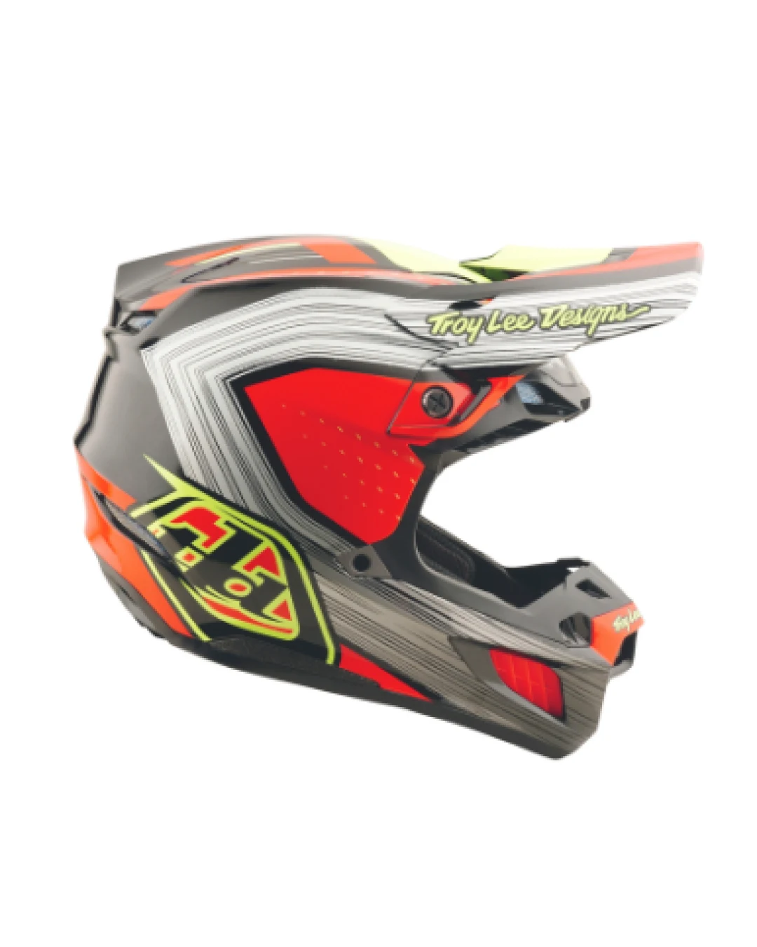Mотокрос каска TROY LEE DESIGNS SE5 Composite Stripes - Black/Infra Red