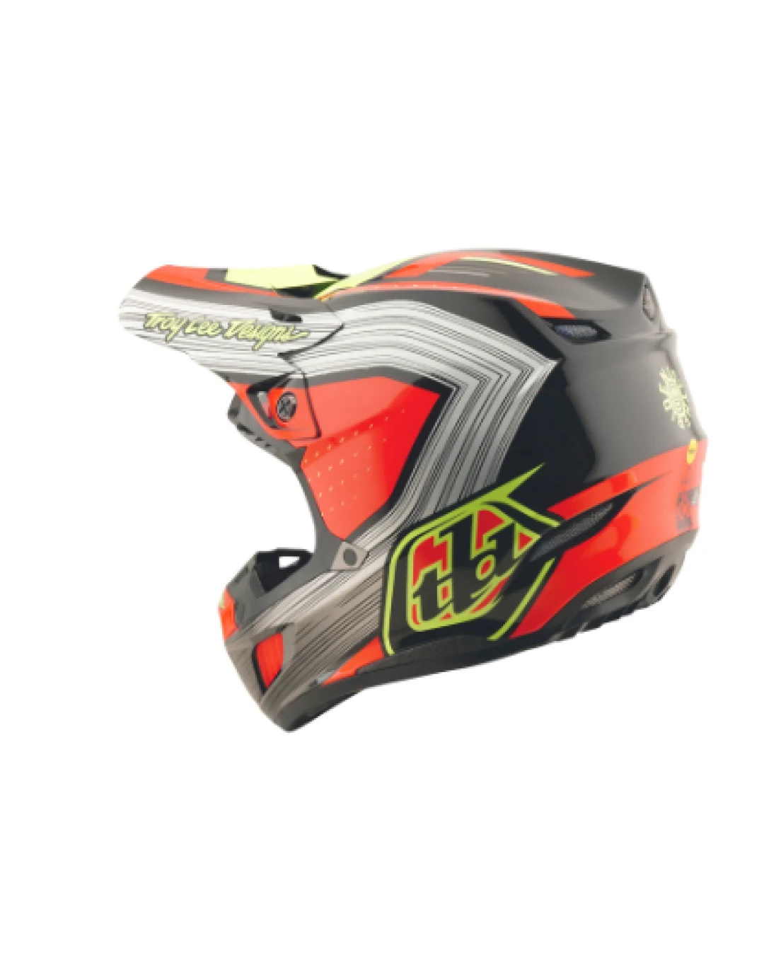 Mотокрос каска TROY LEE DESIGNS SE5 Composite Stripes - Black/Infra Red