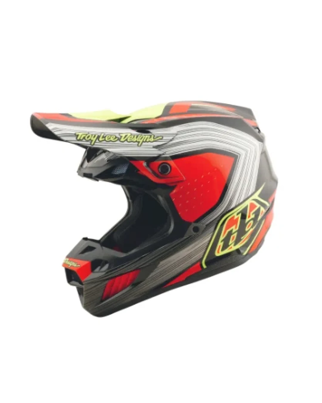 Mотокрос каска TROY LEE DESIGNS SE5 Composite Stripes - Black/Infra Red