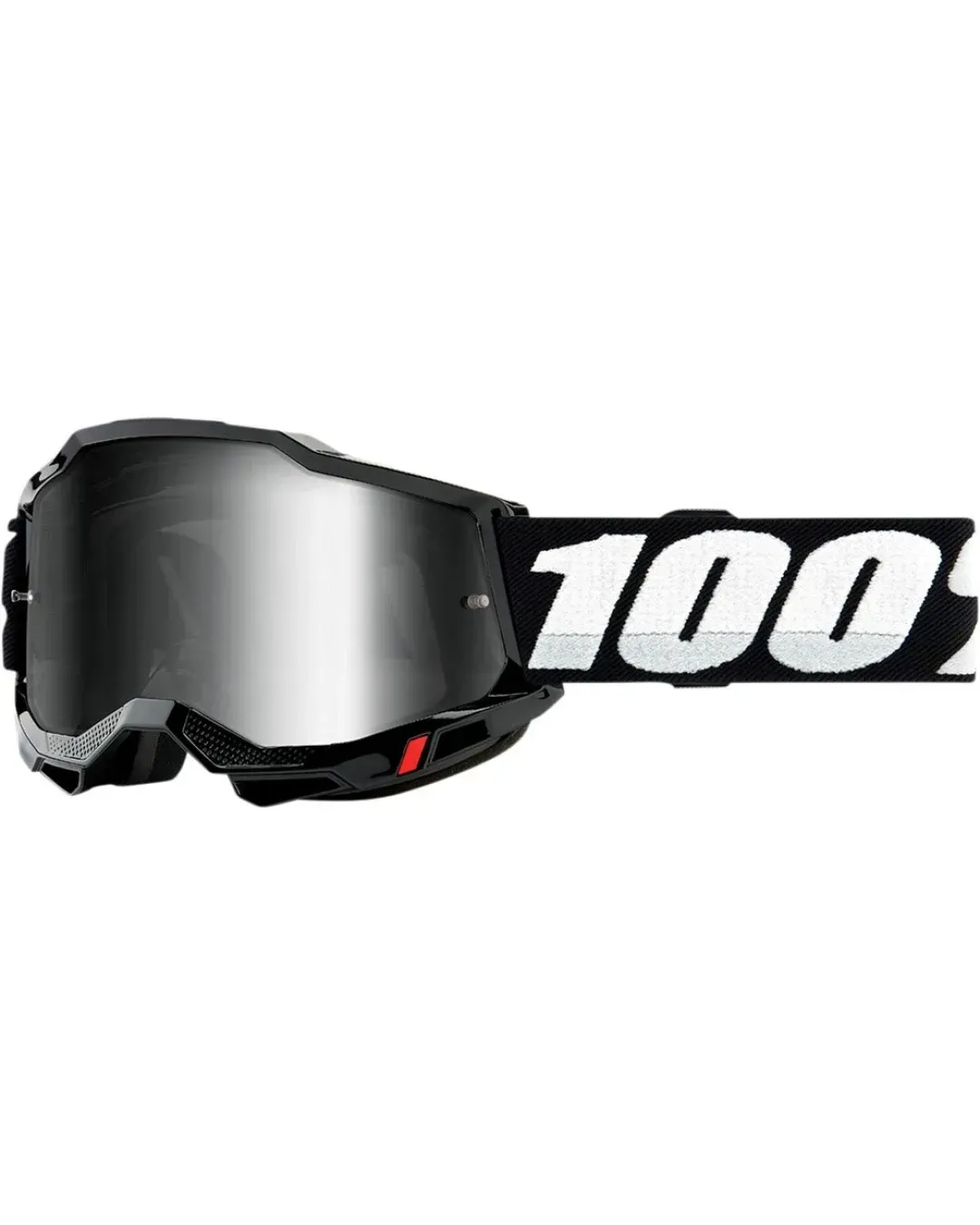 Мотокрос очила 100% ACCURI2 BLACK-MIRROR SILVER