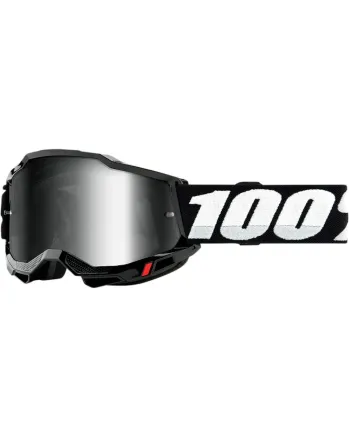 Мотокрос очила 100% ACCURI2 BLACK-MIRROR SILVER