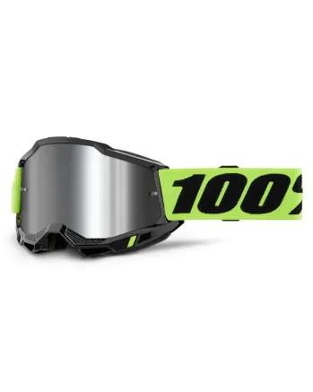 Мотокрос очила 100% ACCURI2 NEON YELLOW- MIRROR SILVER