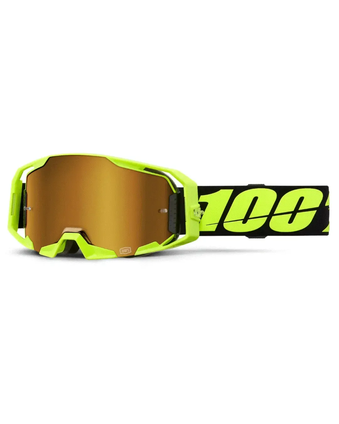 Мотокрос очила 100%  ARmatic NEON YELLOW TRUE GOLD