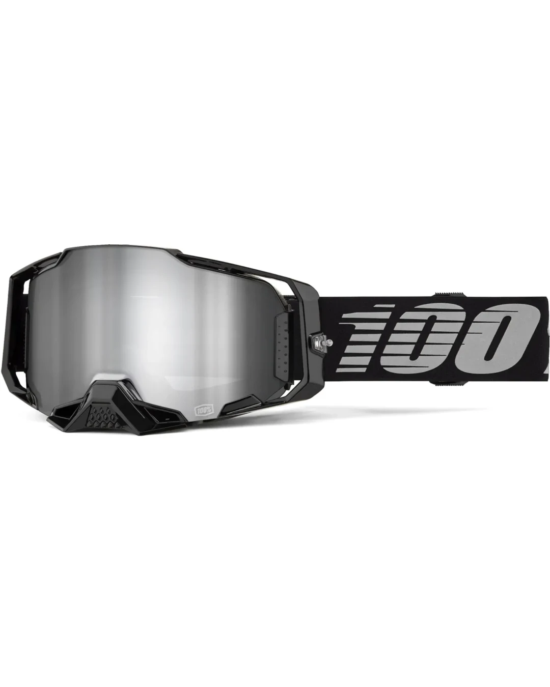Мотокрос очила 100% ARMEGA BLACK/MIRROR SILVER