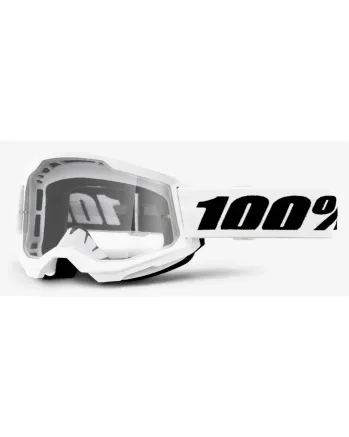 Мотокрос очила 100% GOGGLE STRATA 2 WHITE CLEAR