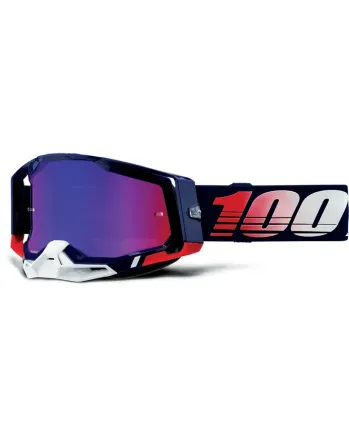 Мотокрос очила 100% RACECRAFT2 REPUBLIC - MIRROR RED/BLUE