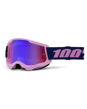 Мотокрос очила 100%  STRATA 2 PURPLE RED/BLUE MIRROR