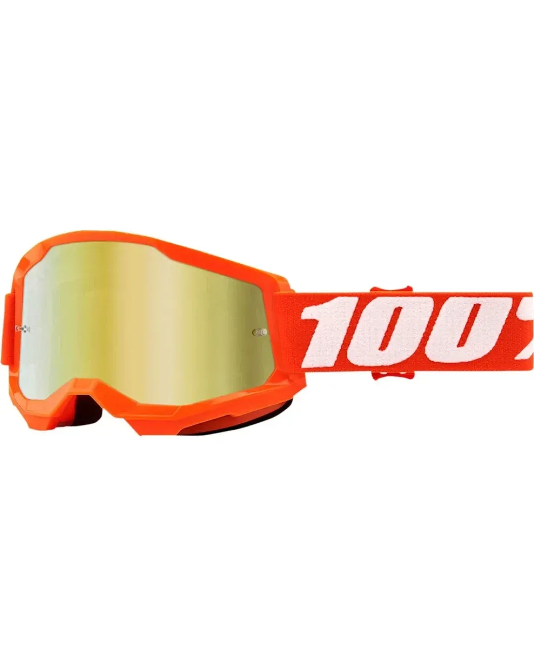 Мотокрос очила 100% STRATA2 ORANGE-MIRROR GOLD