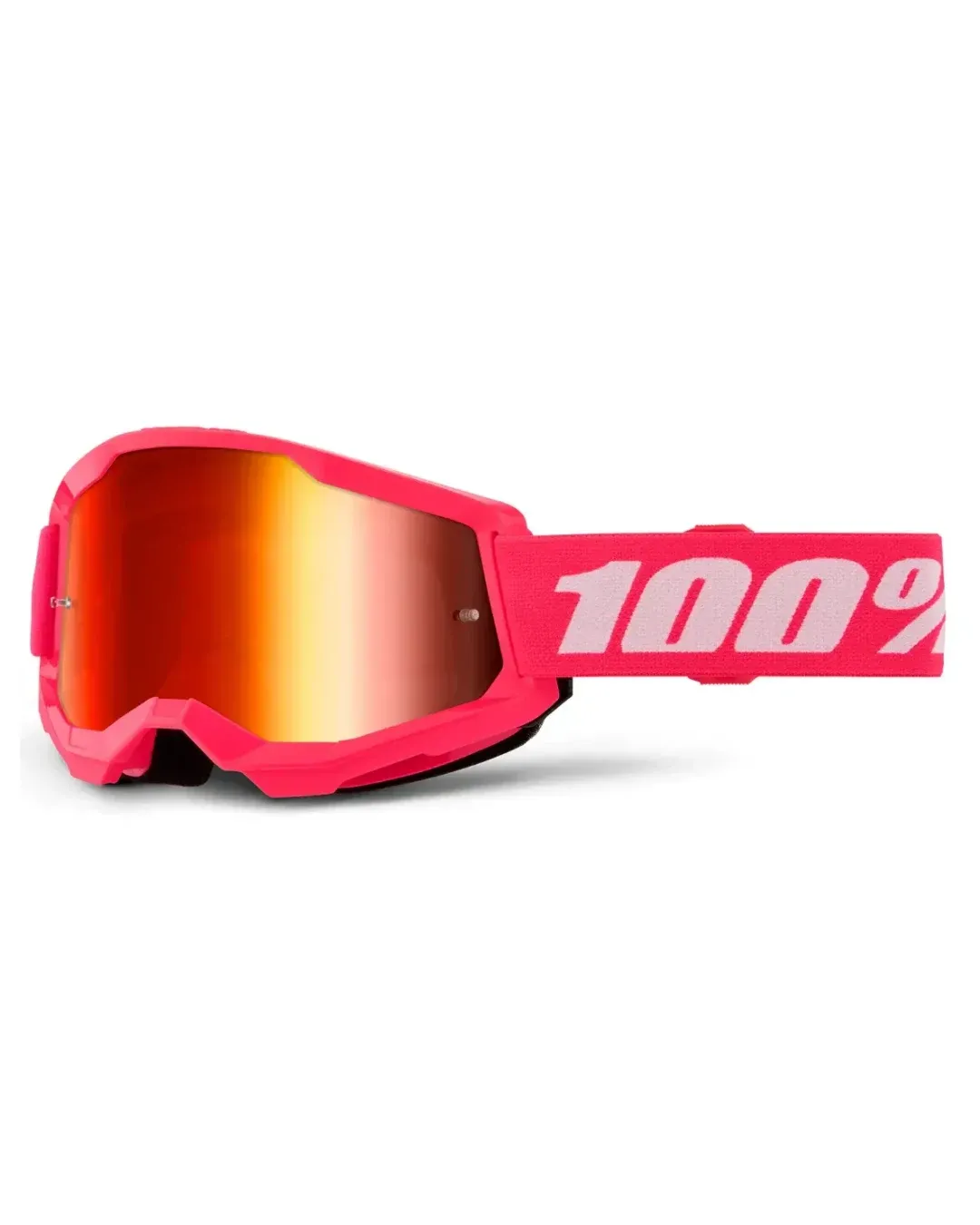 Мотокрос очила 100% STRATA2 PINK- MIRROR RED