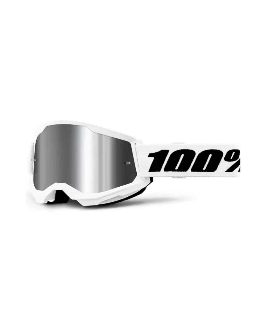Мотокрос очила 100% STRATA2 WHITE SILVER MIRROR