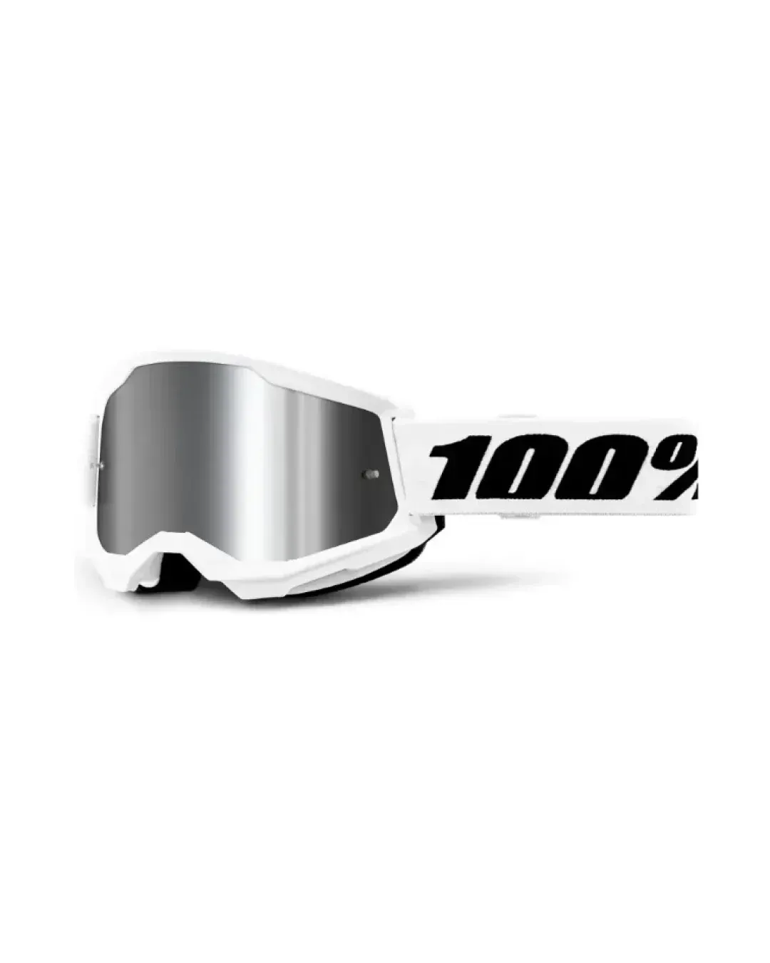 Мотокрос очила 100% STRATA2 WHITE SILVER MIRROR