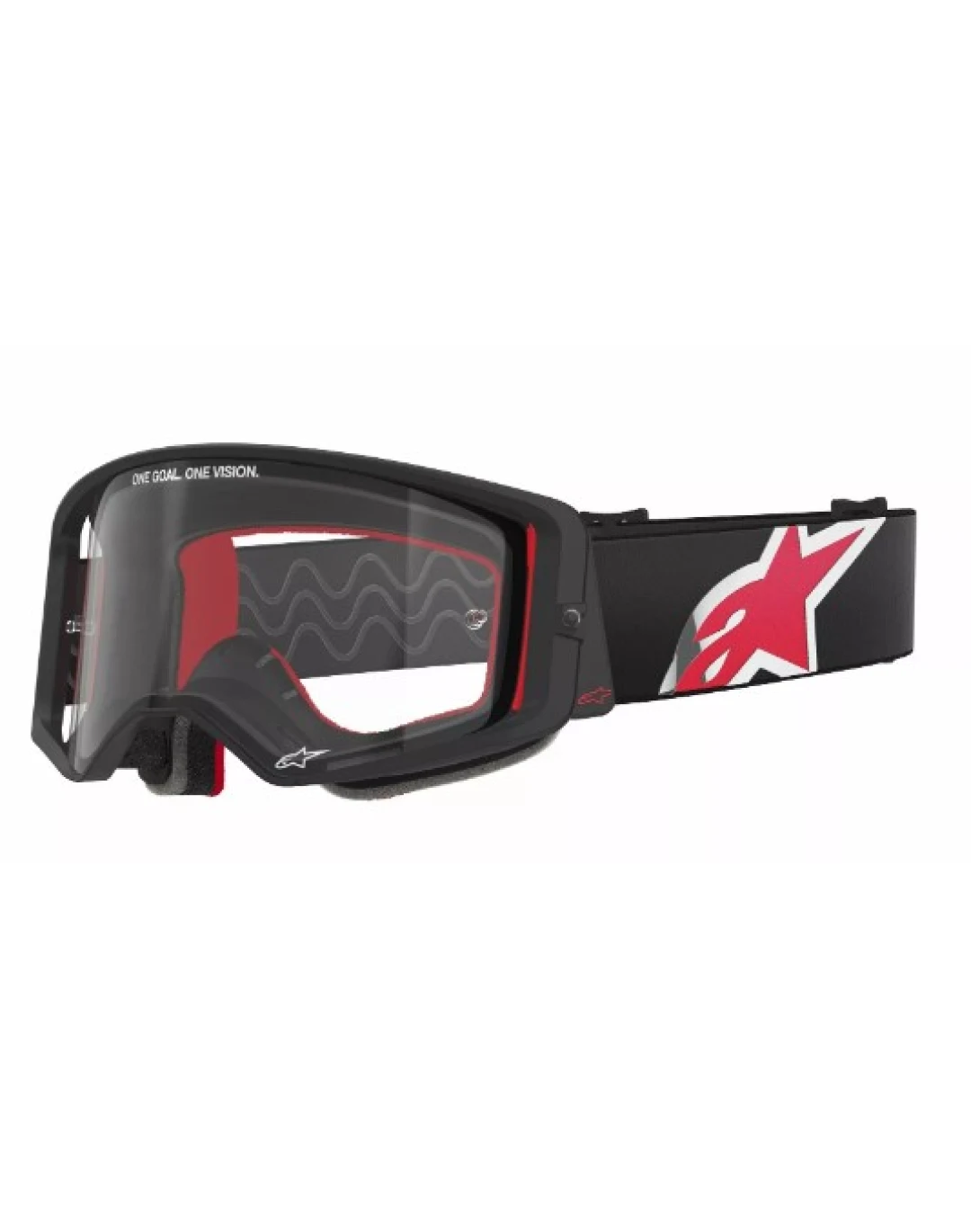 Мотокрос очила ALPINESTARS SUPERTECH CORP BLACK/RED CLEAR