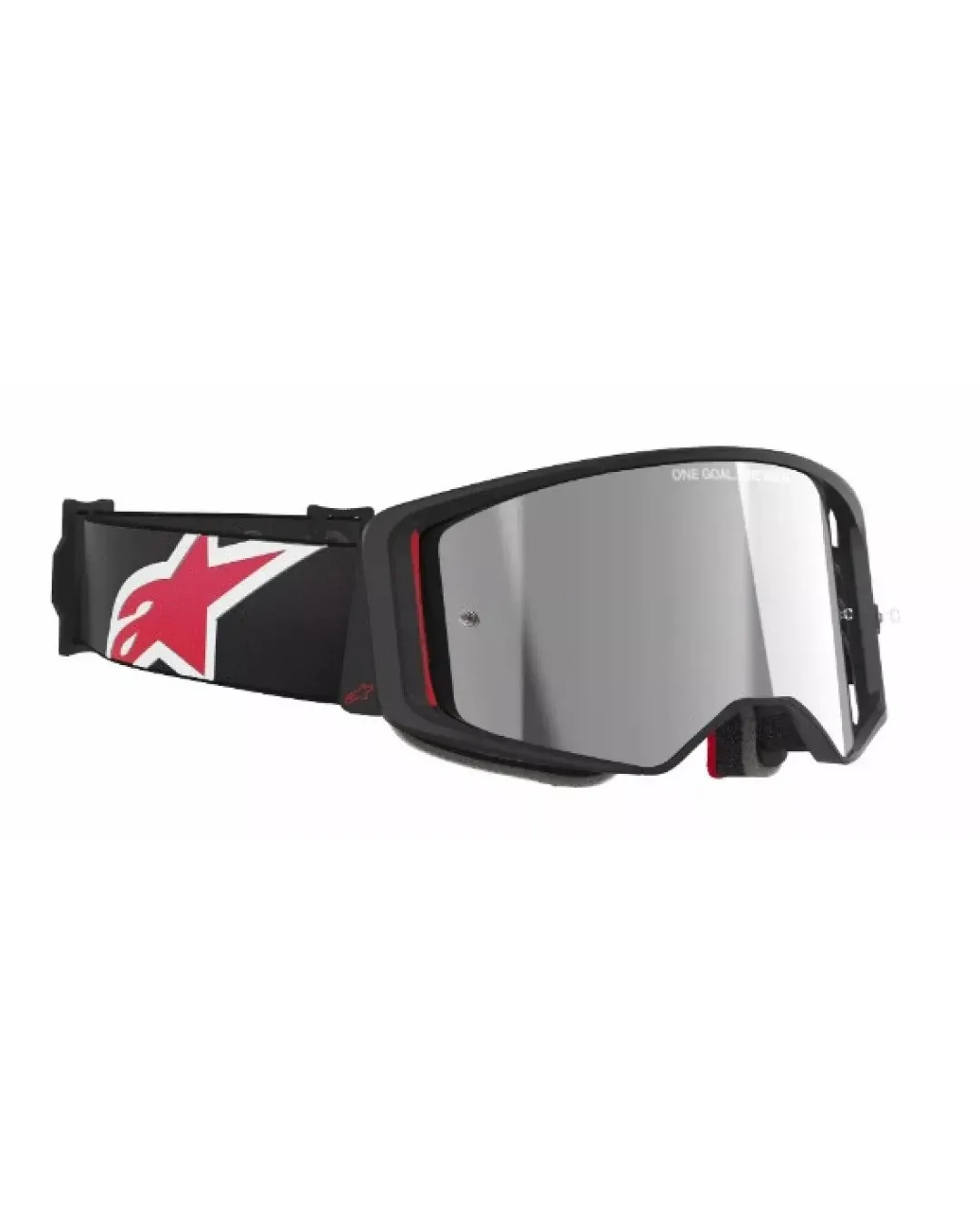 Мотокрос очила ALPINESTARS SUPERTECH CORP BLACK/RED MIRROR-SILVER