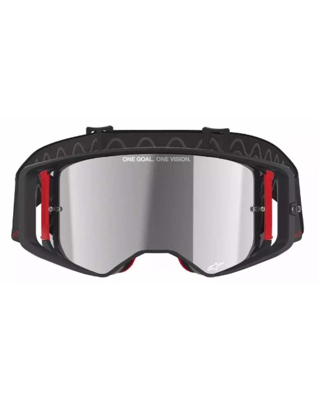 Мотокрос очила ALPINESTARS SUPERTECH CORP BLACK/RED MIRROR-SILVER