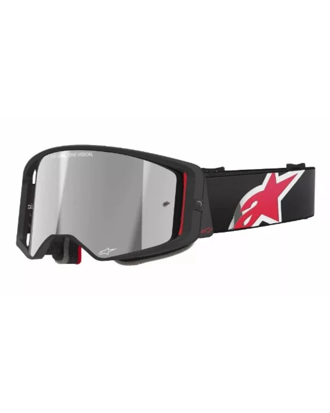 Мотокрос очила ALPINESTARS SUPERTECH CORP BLACK/RED MIRROR-SILVER
