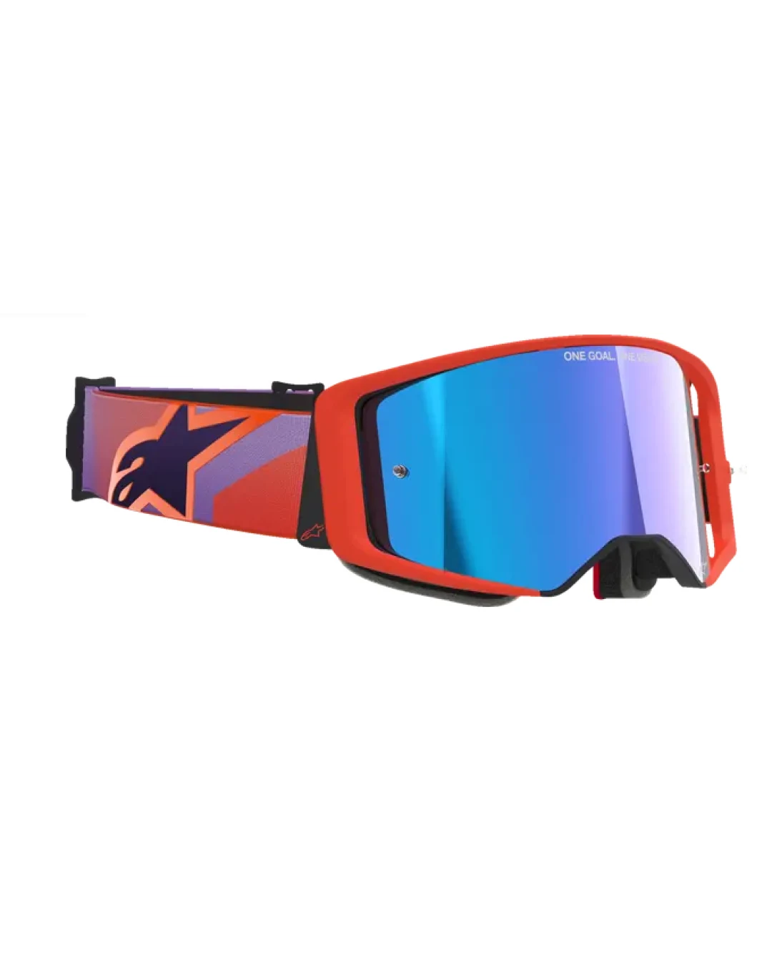 Мотокрос очила ALPINESTARS SUPERTECH CORP CORAL/PURLE MIRROR-BLUE