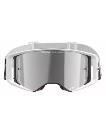 Мотокрос очила ALPINESTARS SUPERTECH CORP WHITE MIRROR-SILVER