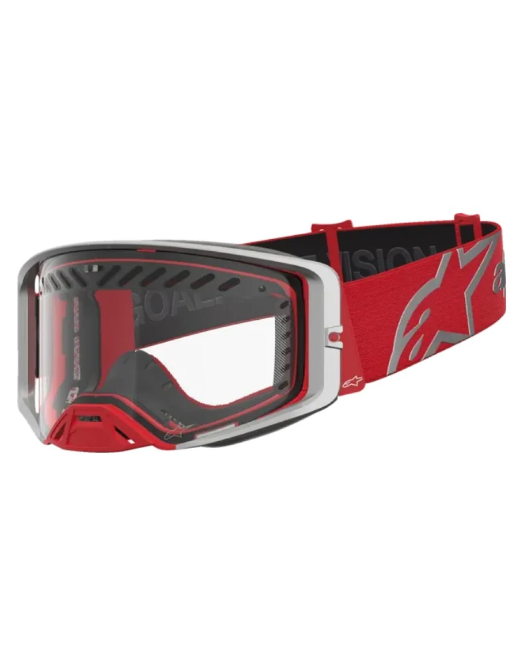 Мотокрос очила ALPINESTARS SUPERTECH DURA AIR FLUID RED/SIL/CLR