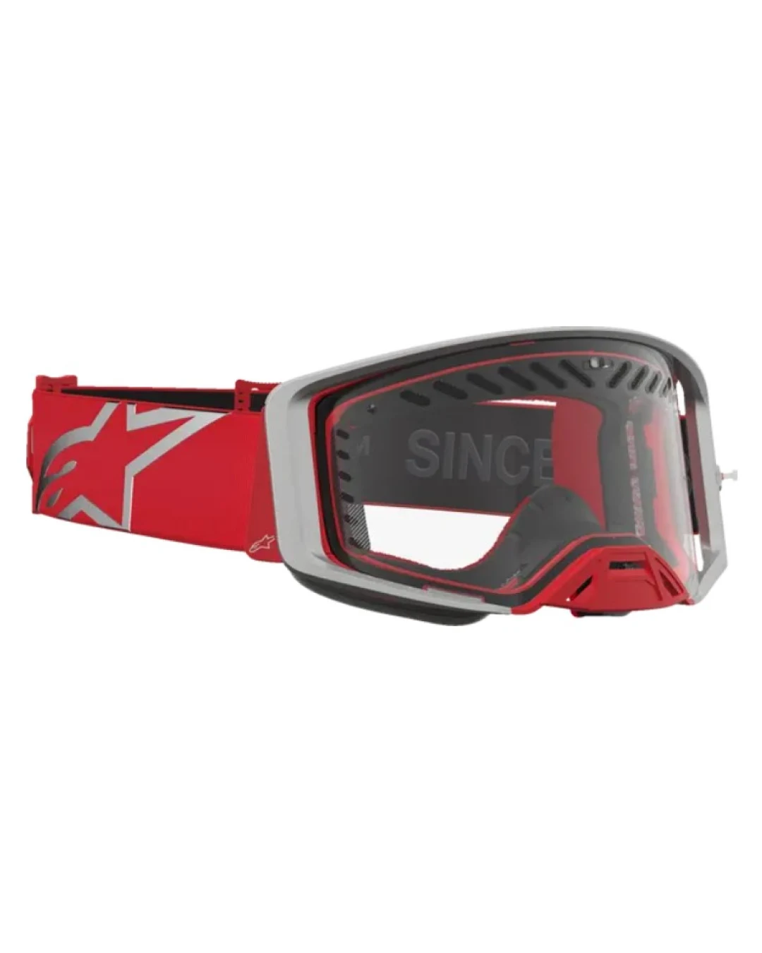 Мотокрос очила ALPINESTARS SUPERTECH DURA AIR FLUID RED/SIL/CLR