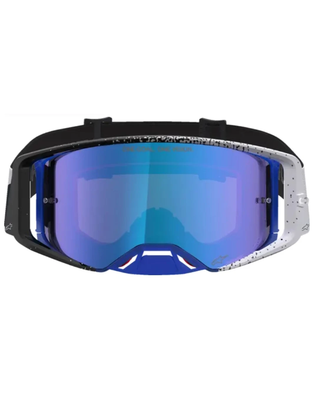Мотокрос очила ALPINESTARS SUPERTECH HITEN BLK BLITHE BLU MIRROR-BLUE
