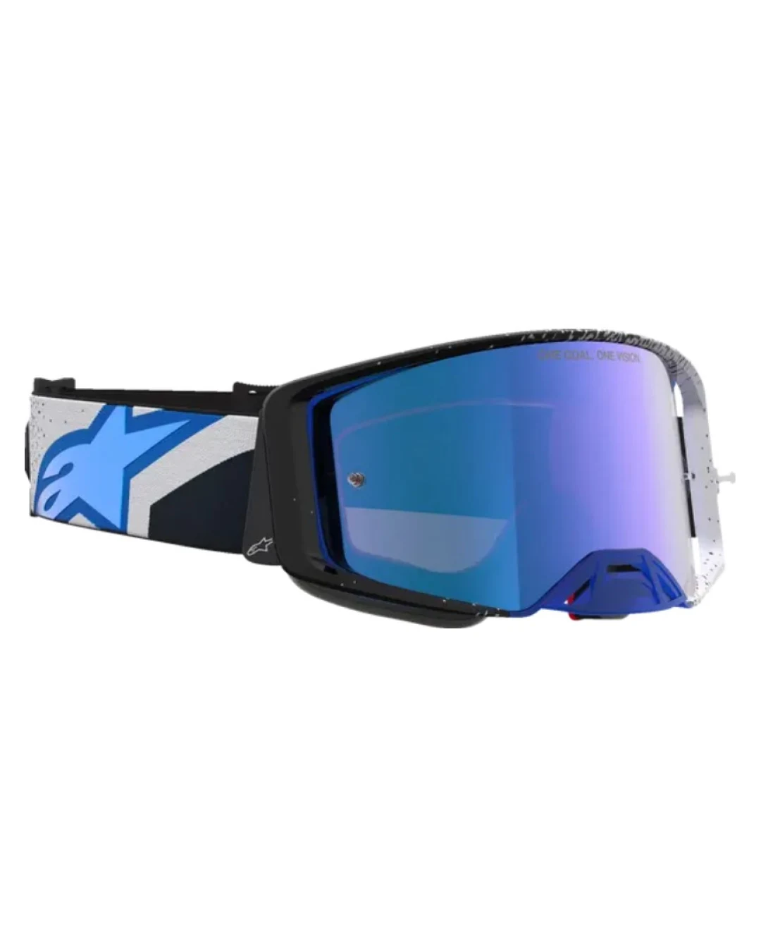 Мотокрос очила ALPINESTARS SUPERTECH HITEN BLK BLITHE BLU MIRROR-BLUE