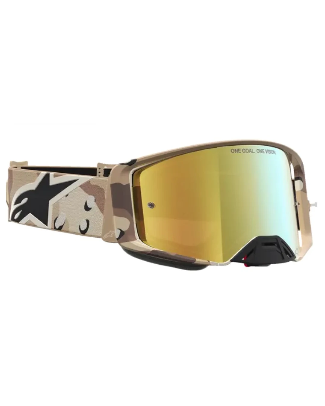 Мотокрос очила ALPINESTARS SUPERTECH LONE CAMO DESERT MIRROR-GLD