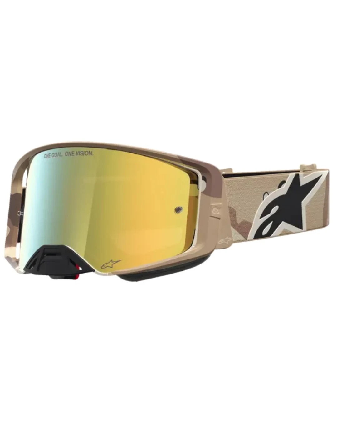 Мотокрос очила ALPINESTARS SUPERTECH LONE CAMO DESERT MIRROR-GLD