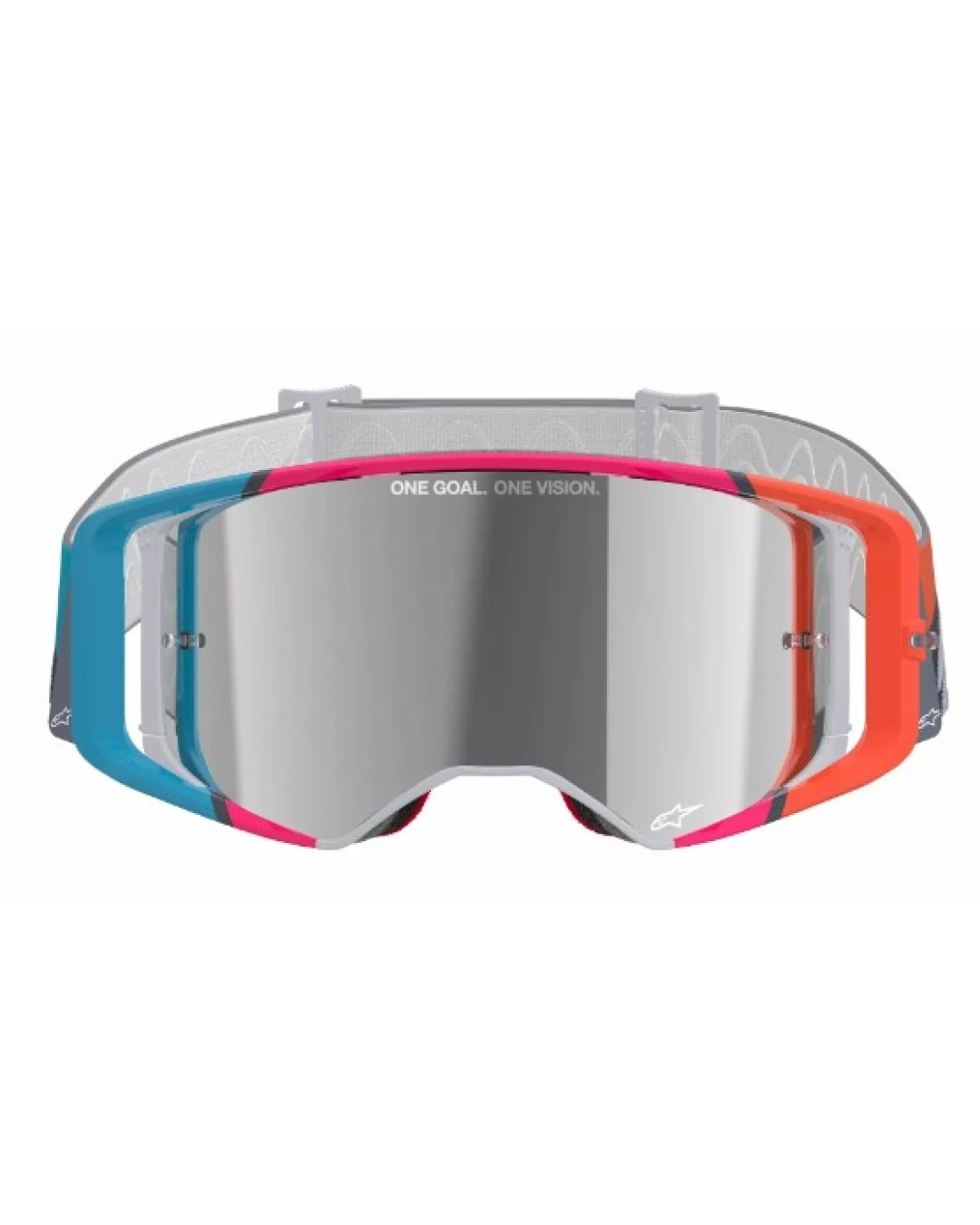 Мотокрос очила ALPINESTARS SUPERTECH STREAM GRAY/MULTI MIRROR-SILVER