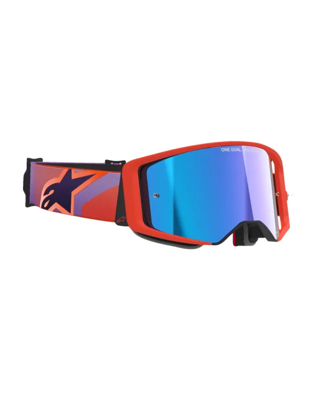 Мотокрос очила ALPINESTARS SUPERTECH VISION CORP CORAL/PURPLE MIRROR BLUE