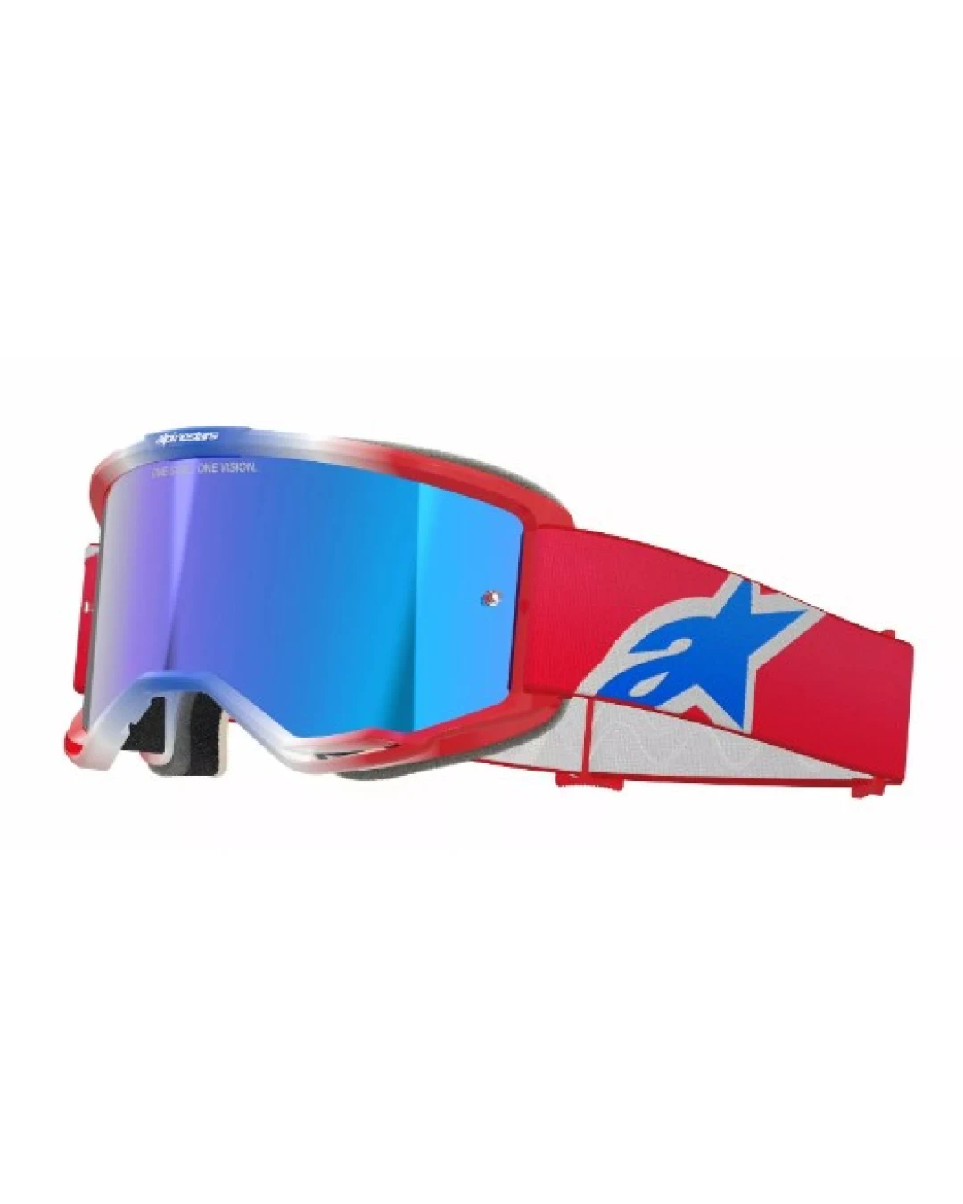 Мотокрос очила ALPINESTARS VISION 5 CORP RED/WT/BL MIRROR-BLUE