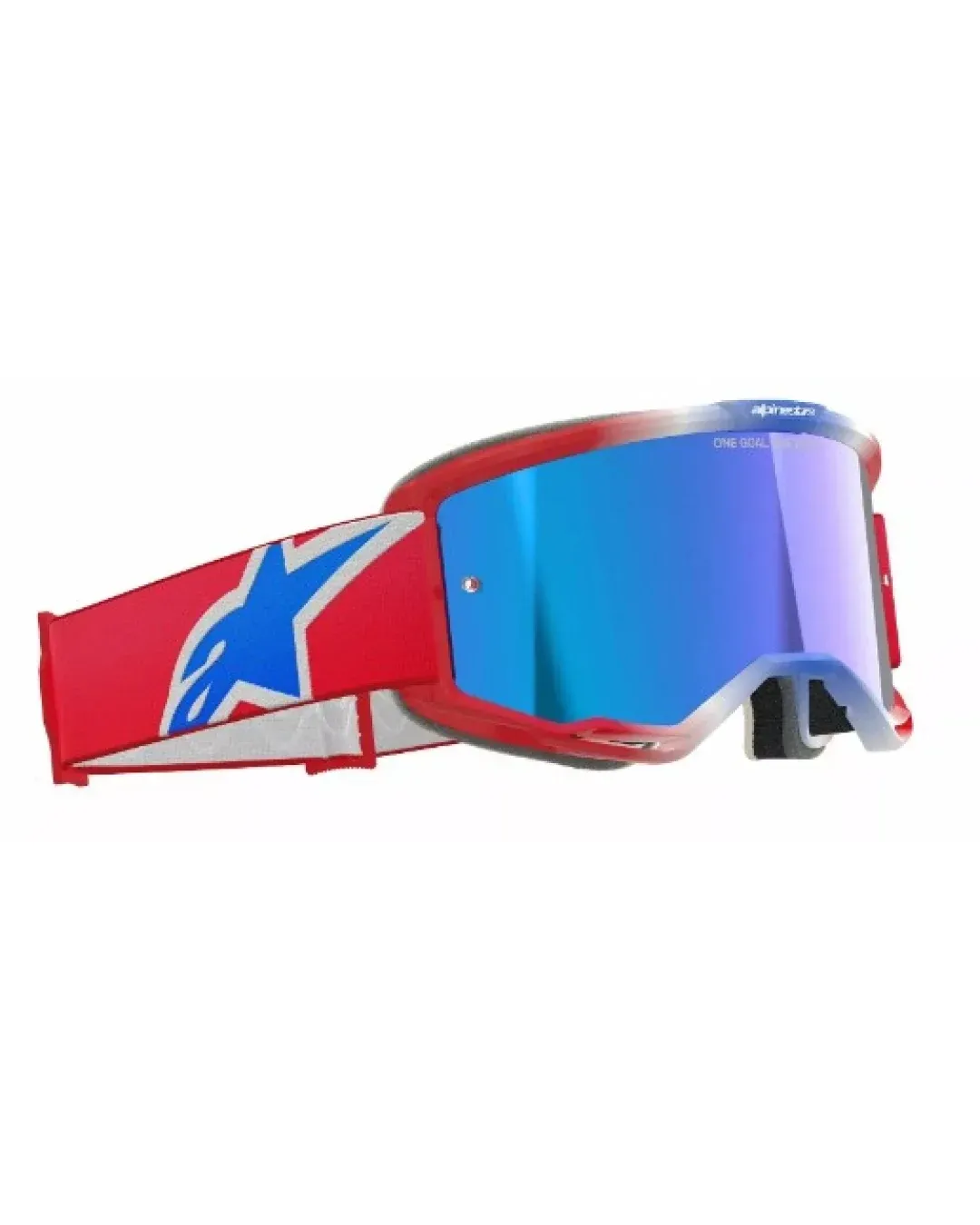 Мотокрос очила ALPINESTARS VISION 5 CORP RED/WT/BL MIRROR-BLUE